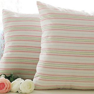 Country Minimalist Style Stirpe Decorative Pillow With Insert
