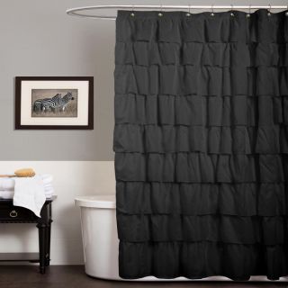 Lush Decor Ruffle Black Shower Curtain (BlackMaterials 100 percent polyesterDimensions 72 inches wide x 72 inches longCare instructions Machine washableThe digital images we display have the most accurate color possible. However, due to differences in 