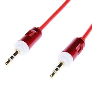 3.5mm Spring Line Audio Jack Connection Cable(Red 0.6m)