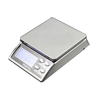 1kg x 0.1g HD 16 Digital Jewelry Scale With Cover Silver 2 x AAA g/tl/oz/ct