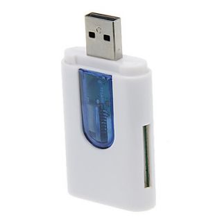 All in 1 Mini Memory Card Reader Combo (BlueWhite)