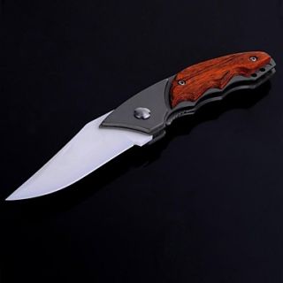 Exquisite Foldable Knife with ALUminium Oxide,Wooden 3inch