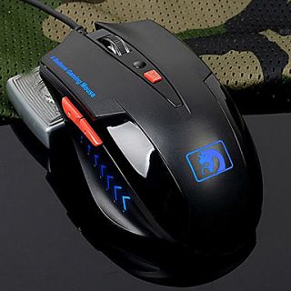 USB Wired Super Dazzle Blue LED Optical High speed Gaming Mouse with Mousepad