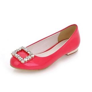 Patent Leather Womens Flat Heel Comfort Ballerina Flats with Rhinestone Shoes (More Colors)