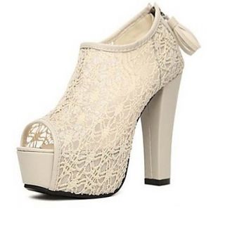 Lace Chunky Heel Pumps With Split Joint Party / Evening Shoes (More Colors)
