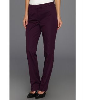 Jones New York Slim Pant w/ Pockets Womens Casual Pants (Burgundy)