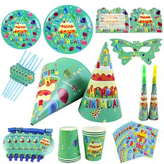 Delicious Cake Birthday Party Supplies   Set of 84 Pieces