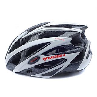 MOON Cycling WhiteBlack PCEPS 25 Vents MTB Protective Helmet