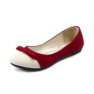 Suede Womens Flat Heel Comfort Flats Shoes with Bowknot(More Colors)
