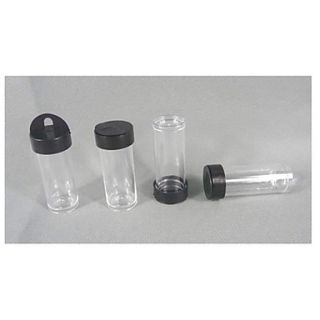 Small Round Bottle Plastic Transparent Storage Case 10 Sets