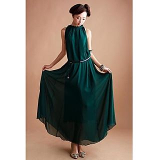 Womens Beautiful Sleeveless Chiffon Maxi Dress