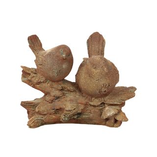 Urban Trends Collection Stone Bird On Tree Accent Piece