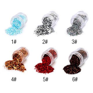 1PCS Hexagonal Glitter Tablets Nail Art Decorations NO.1 6(Assorted Colors)