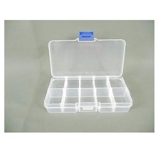 Plastic 10 Compartments Transparent Storage Case