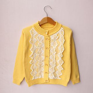 Girls Lovely Lace Side Leisure Cardigan