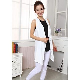 Womens Soft Solid Color Waistcoat