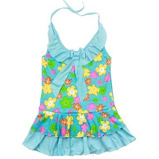Girls Lovely Floral Print One Piece Swimwear