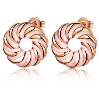 European Gold Or Silver Plated Ring Shape Womens Earrings(More Colors)