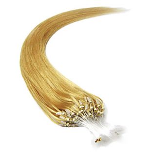 22Inch 1Pcs Remy Loops Micro Rings Beads Tipped Straight Hair Extensions More Light Colors 100s/pake 0.5g/s