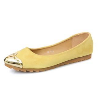 Suede Womens Flat Heel Cap toe Flats Shoes(More Colors)