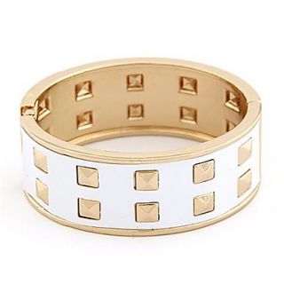 Womens Punk Double Line Rivet Bracelet