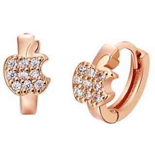 Classic Gold Or Silver Plated With Cubic Zirconia Womens Earrings(More Colors)