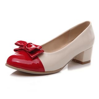Leatherette Womens Chunky Heel Closed Toe Pumps/Heels Shoes(More Colors)