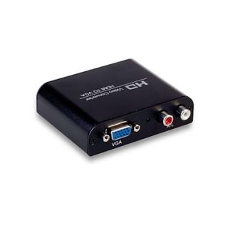 1080P HDMI to VGA Converter Adapter with R/L Stereo Audio Ouput