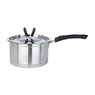 5 QT Stainless steel Saucepan with Plastic Handle and Cover, Dia 18cm x H17cm