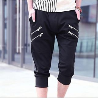 Mens Fashion Casual Cropped Cotton Pants