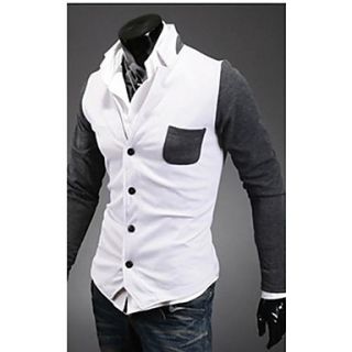 Mens Knitted Colour Matching Type Outerwear