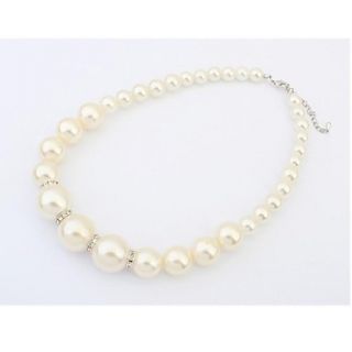 European and America Fashion Lady Alloy Chokers Pearl Necklace (1 pc)