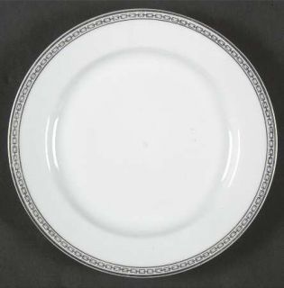 Heinrich   H&C Dallas Bread & Butter Plate, Fine China Dinnerware   Black Chain