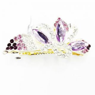 Fashion Bling Shinning Diamond Purple Peacock for Women Hairpin Jewelry Accessories