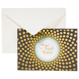 Thank You Card Pack   Gold Foil Dots 50ct