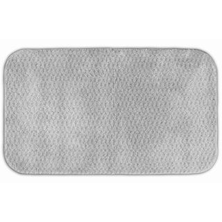 Enliven Platinum Grey Textured 30x50 Bath Rug