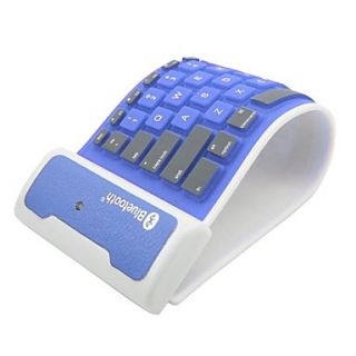 Soft Silicone Fold able and Portable Blue Tooth 2.0 Keyboard for Tablet PC