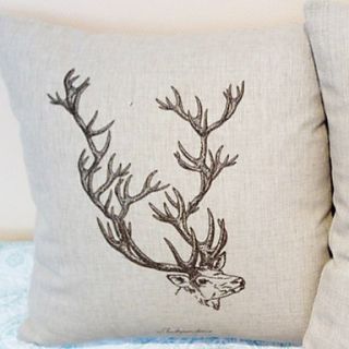 Graceful Elk Pattern Decorative Pillow With Insert