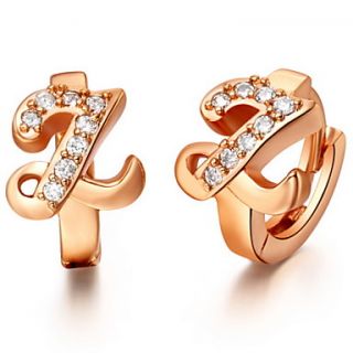 Special Silver And Gold Plated With Cubic Zirconia Letter Z Womens Earring(More Colors)