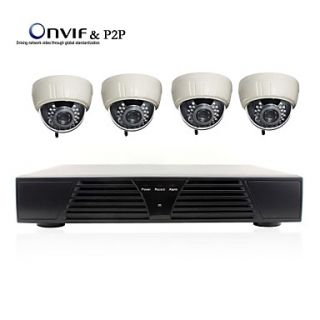 H.264 1080P 4CH Wifi NVR Kit(4pcs Wireless 720P 4mm Day Night Vision IP Camera