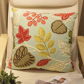 Graceful Flowers Pattern Decorative Pillow With Insert