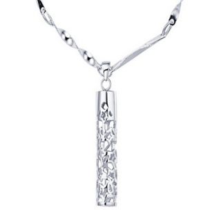 Vintage Strip Shape Womens Slivery Alloy Necklace With Rhestone(1 Pc)