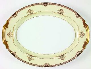 Noritake Goldier 16 Oval Serving Platter, Fine China Dinnerware   Gold Lines &