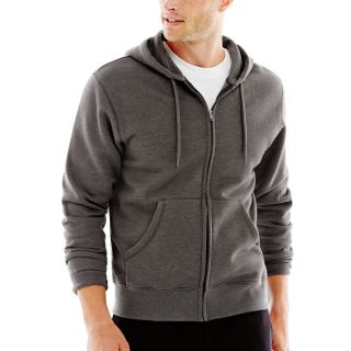 Xersion Full Zip Fleece Hoodie, Charcoal Heather, Mens