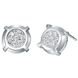 Stylish Silver Plated Silver With Cubic Zirconia Rudder Womens Earring