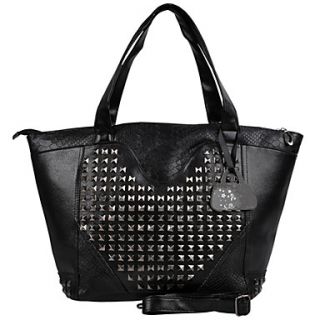 Womens Fashion Casual Large Tote With Heart Paillette