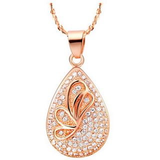 Vintage Water Drop Shape Womens Slivery Alloy Necklace(1 Pc)(Gold,Silver)