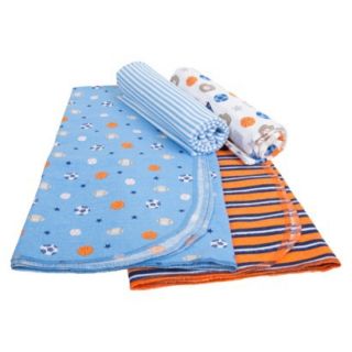 Gerber Onesies Newborn Boys Baby Blanket   Blue/Orange