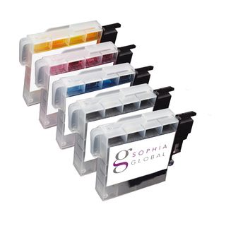 Sophia Global Compatible Ink Cartridge Replacement For Brother Lc61 (2 Black, 1 Cyan, 1 Magenta, 1 Yellow) (2 Black, 1 Cyan, 1 Magenta, 1 YellowPrint yield Up to 450 pages per black cartridge and up to 325 pages per color cartridgeModel SG2eaLC61B1eaLC6