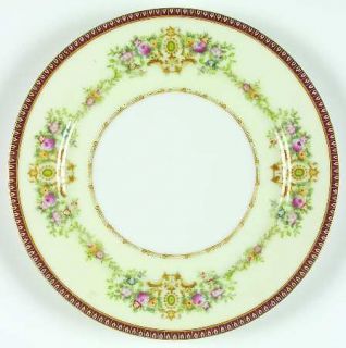 Meito Mei57 Salad Plate, Fine China Dinnerware   Red & Yellow Border Floral With